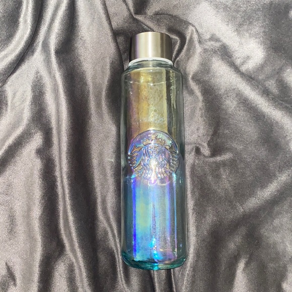 Starbucks Other - 🦋Vintage Starbucks Rainbow Iridescent Glass bottle!